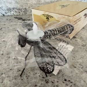 Metal Dragonfly Tealight Holder - Black